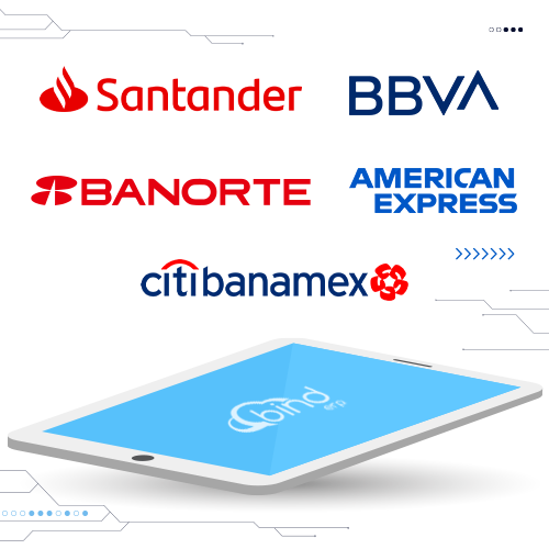 Conecta tu cuenta de Bind ERP a Santander, BBVA, Banorte, American Express, Citianamex y más